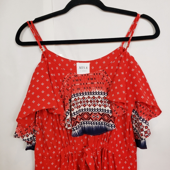 Misa Los Angeles off the shoulder midi dress size medium - Picture 3 of 12